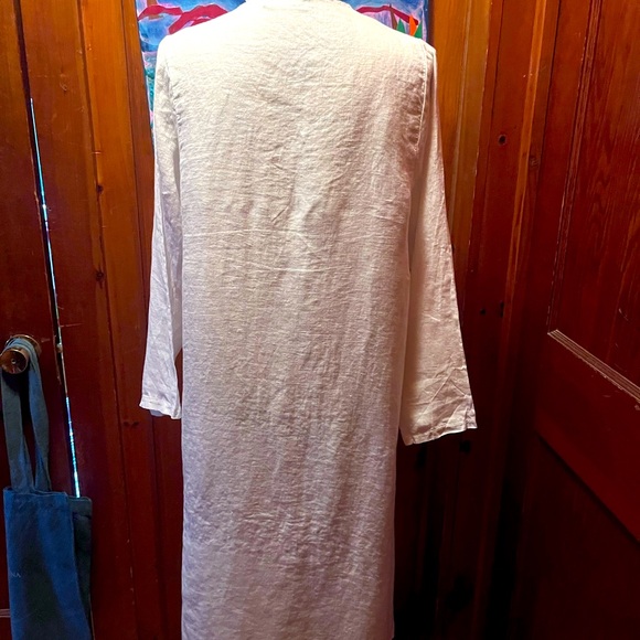 SAGA White Linen Duster - Picture 3 of 4